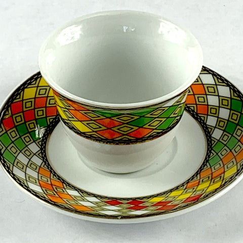 6 pcs - Ethiopian Traditional Coffee Cups | 6 ባህላዊ የቡና ስኒዎች